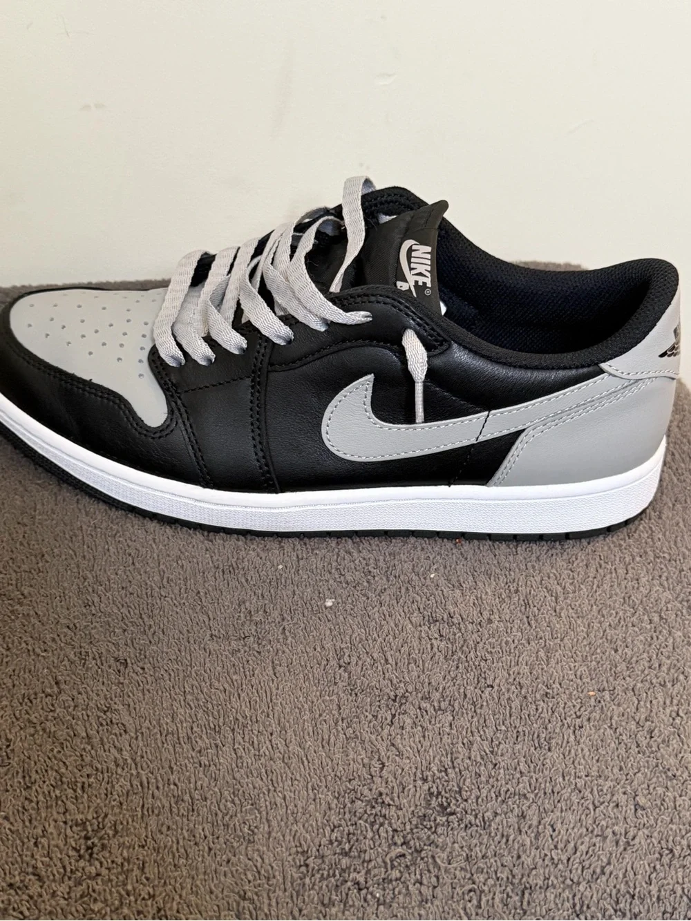 Nike Air Jordan 1 “low”. Men’s size 10 1/2 in “Shadow Grey” colorway.